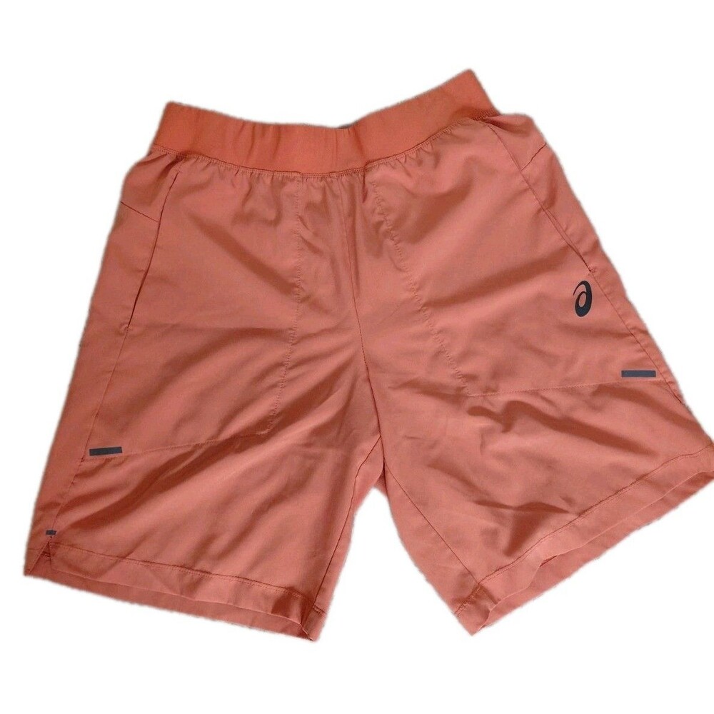 ASICS - Black Lined Core  Running Workout Gym Shorts - Men's Size S Orange
